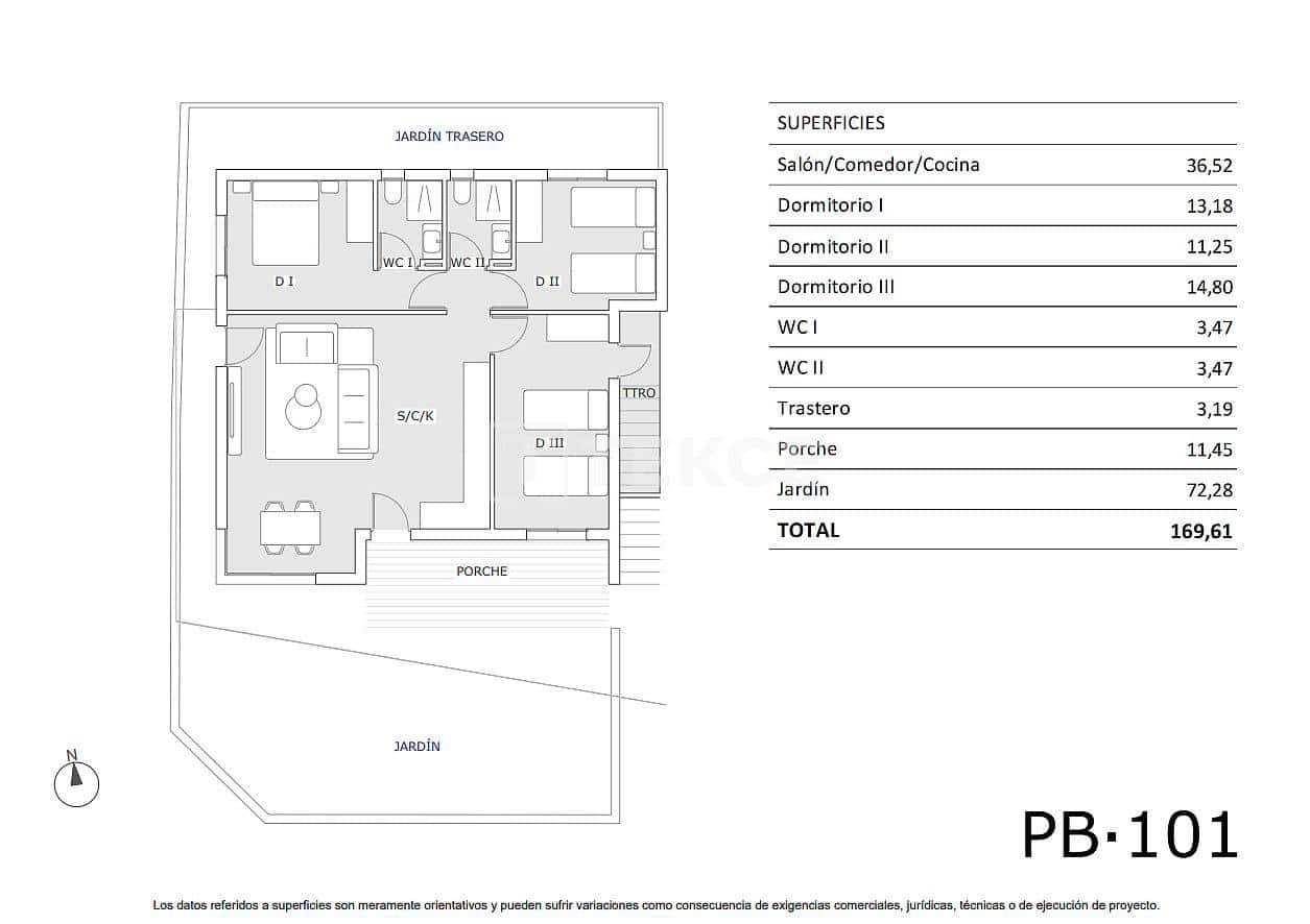 2 Zimmer Wohnung zu verkaufen in San Miguel de Salinas - 200.000 € (Ref: 8977808)