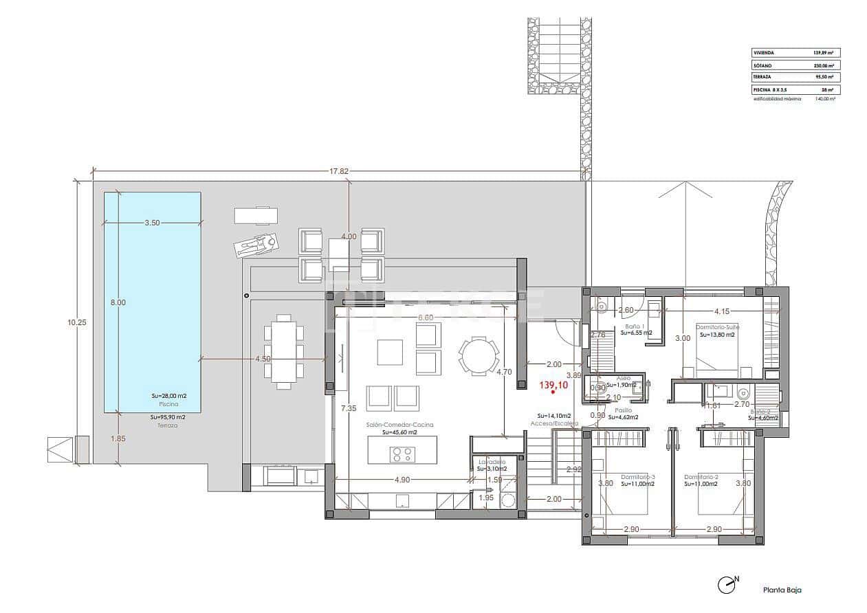 3 sypialnia Willa na sprzedaż w San Miguel de Salinas z basenem - 1 200 000 € (Ref: 8977813)