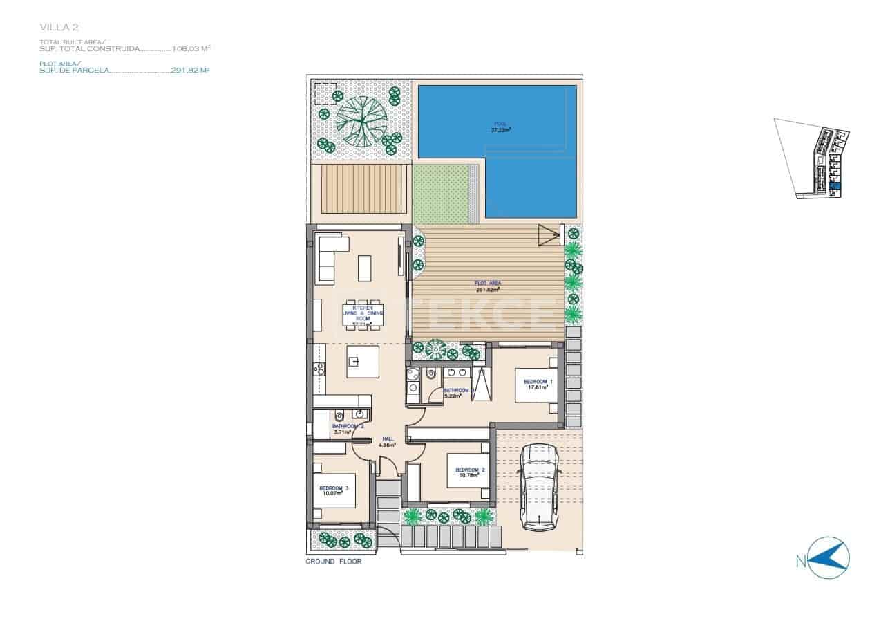 3 sypialnia Willa na sprzedaż w Los Alcazares z basenem - 560 000 € (Ref: 8981999)