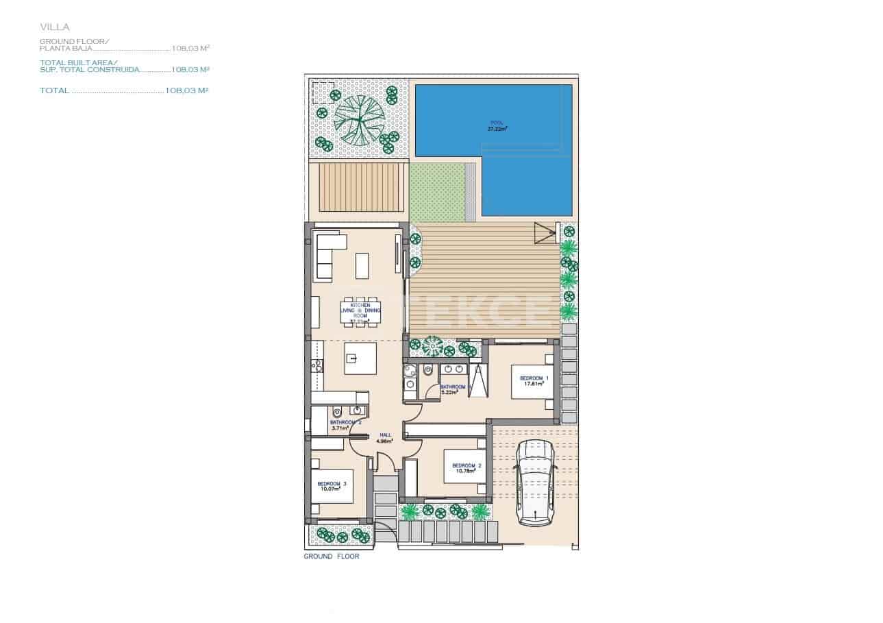 3 sypialnia Willa na sprzedaż w Los Alcazares z basenem - 560 000 € (Ref: 8981999)