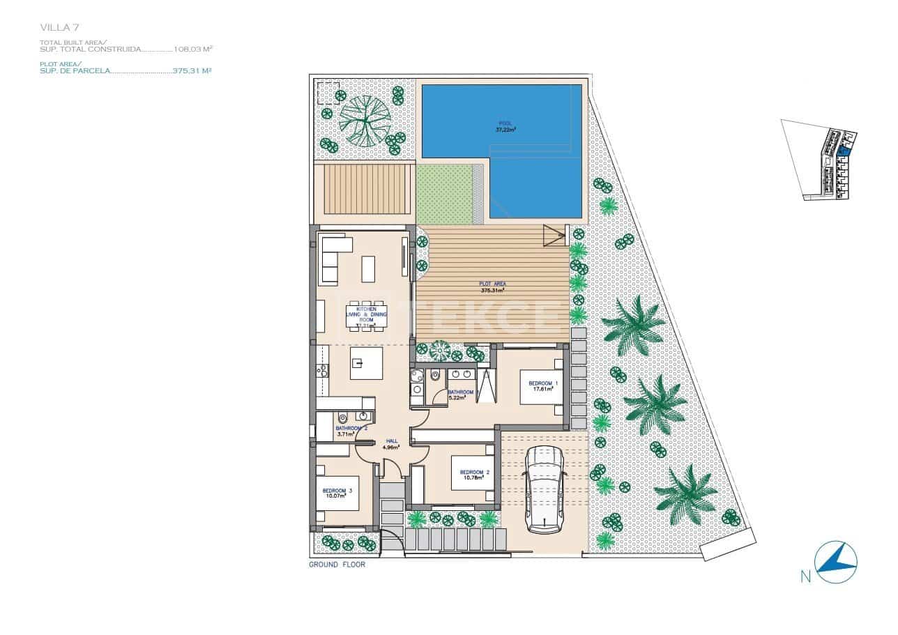 3 sypialnia Willa na sprzedaż w Los Alcazares z basenem - 560 000 € (Ref: 8981999)