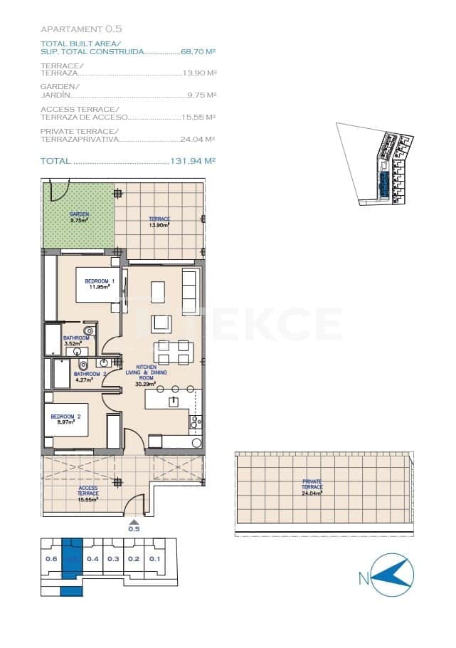2 sovrum Lägenhet till salu i Los Alcazares med pool - 299 000 € (Ref: 8982000)