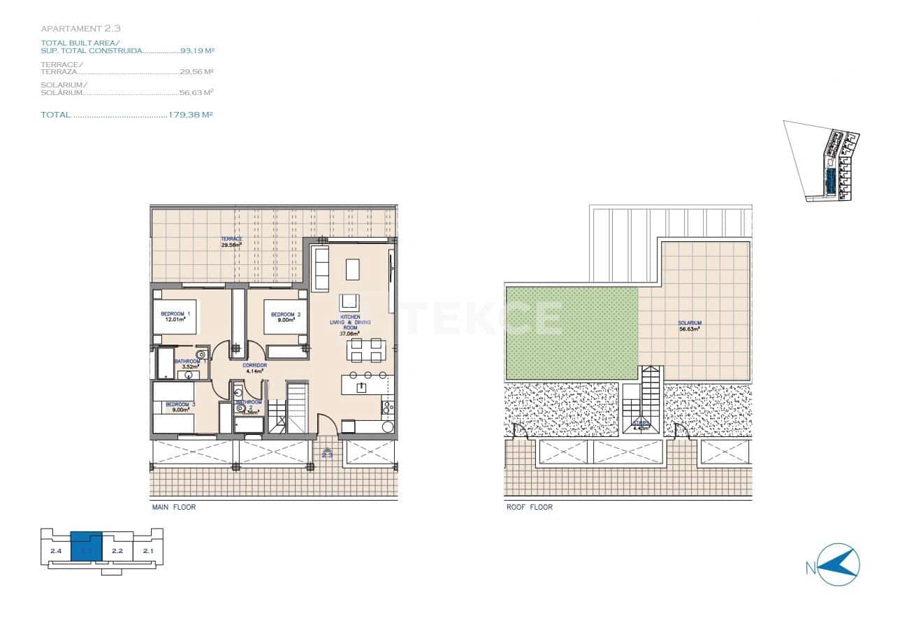 2 sovrum Lägenhet till salu i Los Alcazares med pool - 299 000 € (Ref: 8982000)