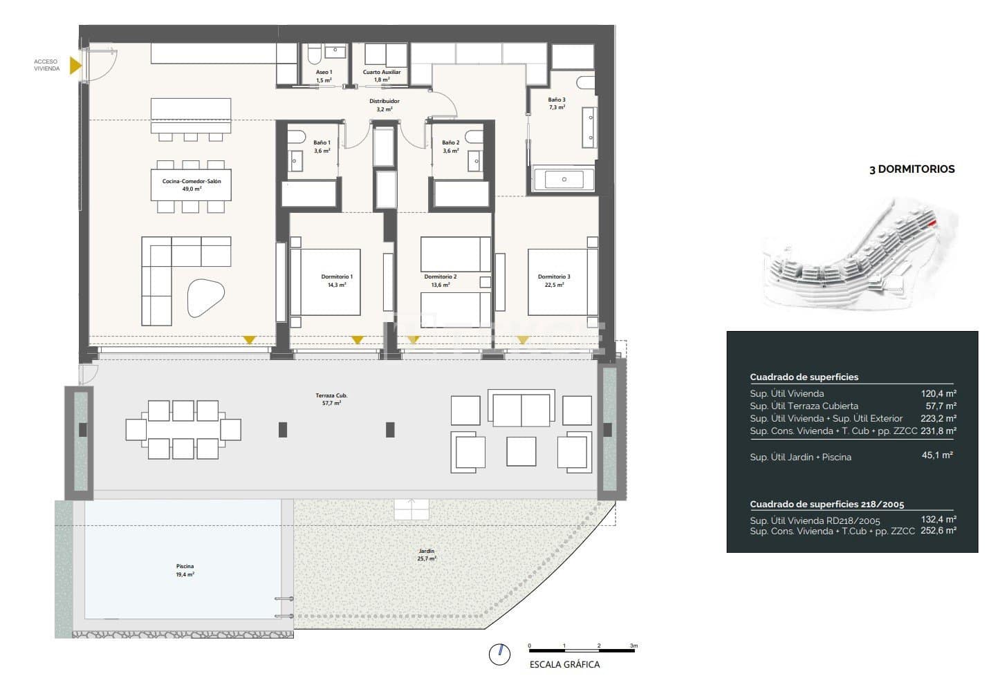 3 slaapkamer Flat te koop in La Quinta met zwembad - € 1.430.000 (Ref: 8983837)