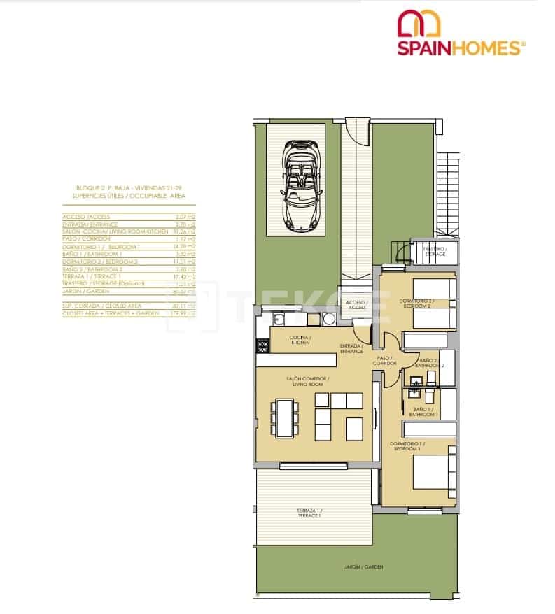 2 sypialnia Mieszkanie na sprzedaż w Vistabella z basenem - 240 000 € (Ref: 8994412)