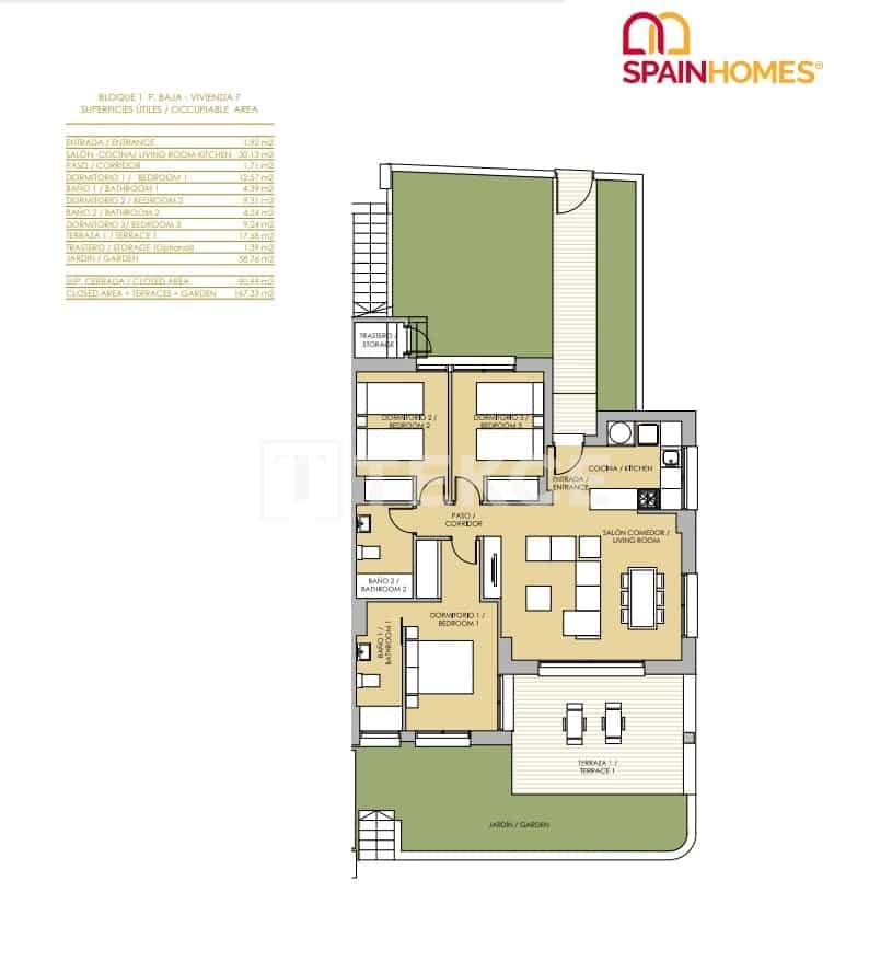 2 sypialnia Mieszkanie na sprzedaż w Vistabella z basenem - 240 000 € (Ref: 8994412)
