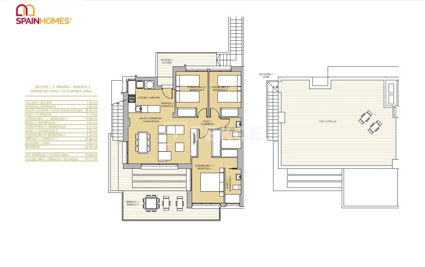 2 sypialnia Mieszkanie na sprzedaż w Vistabella z basenem - 240 000 € (Ref: 8994412)