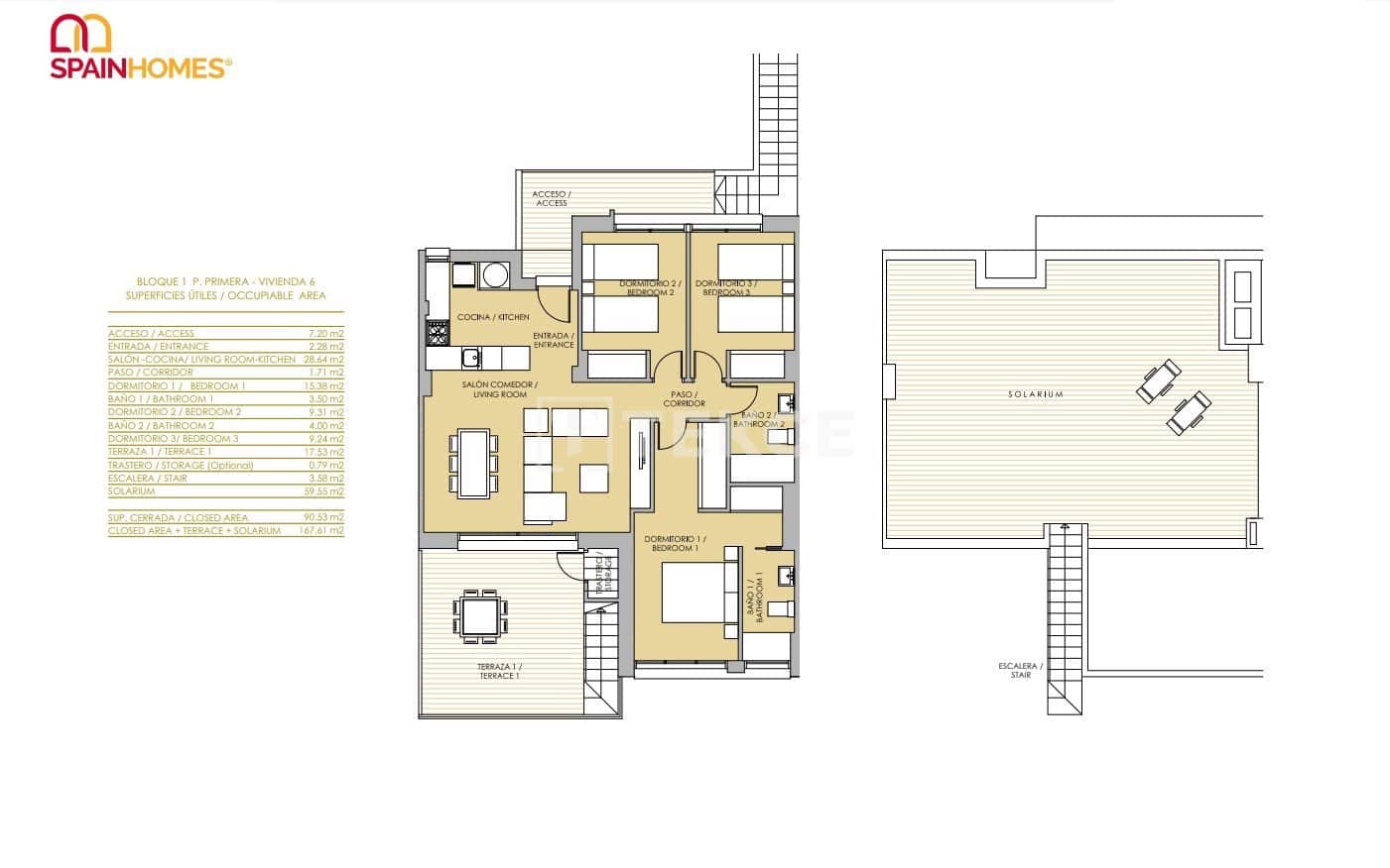 2 sypialnia Mieszkanie na sprzedaż w Vistabella z basenem - 240 000 € (Ref: 8994412)
