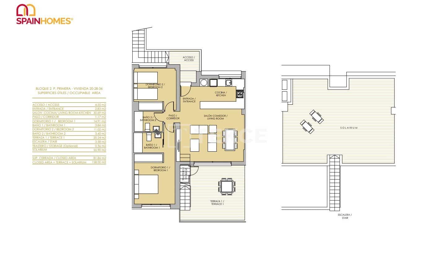 2 sypialnia Mieszkanie na sprzedaż w Vistabella z basenem - 240 000 € (Ref: 8994412)