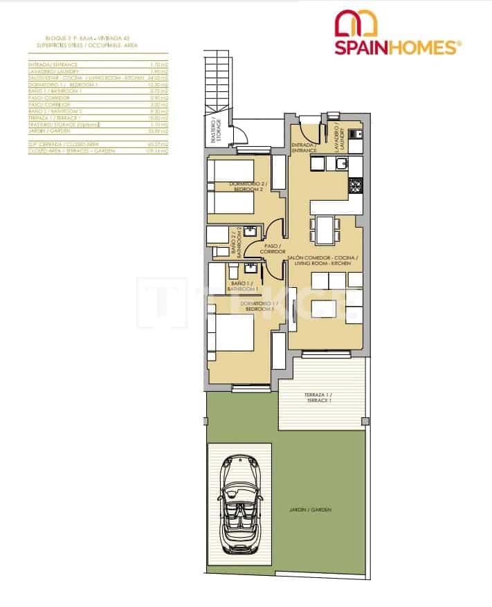 2 soverom Leilighet til salgs i Vistabella med svømmebasseng - € 270 000 (Ref: 8994413)