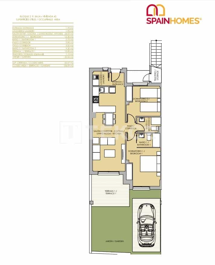 2 soverom Leilighet til salgs i Vistabella med svømmebasseng - € 270 000 (Ref: 8994413)