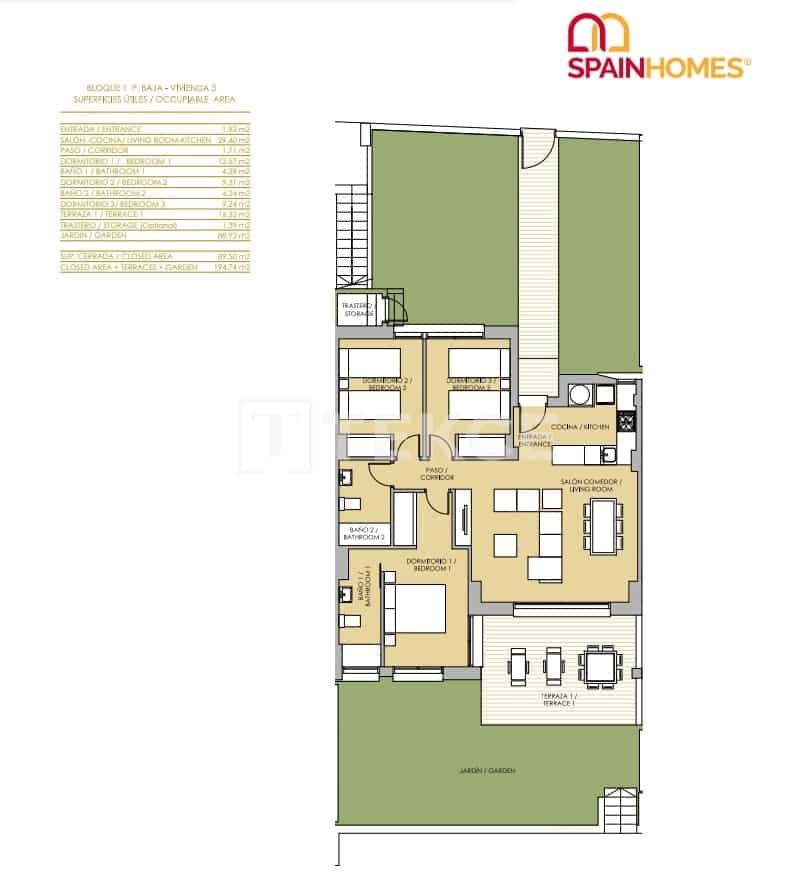2 soverom Leilighet til salgs i Vistabella med svømmebasseng - € 270 000 (Ref: 8994413)