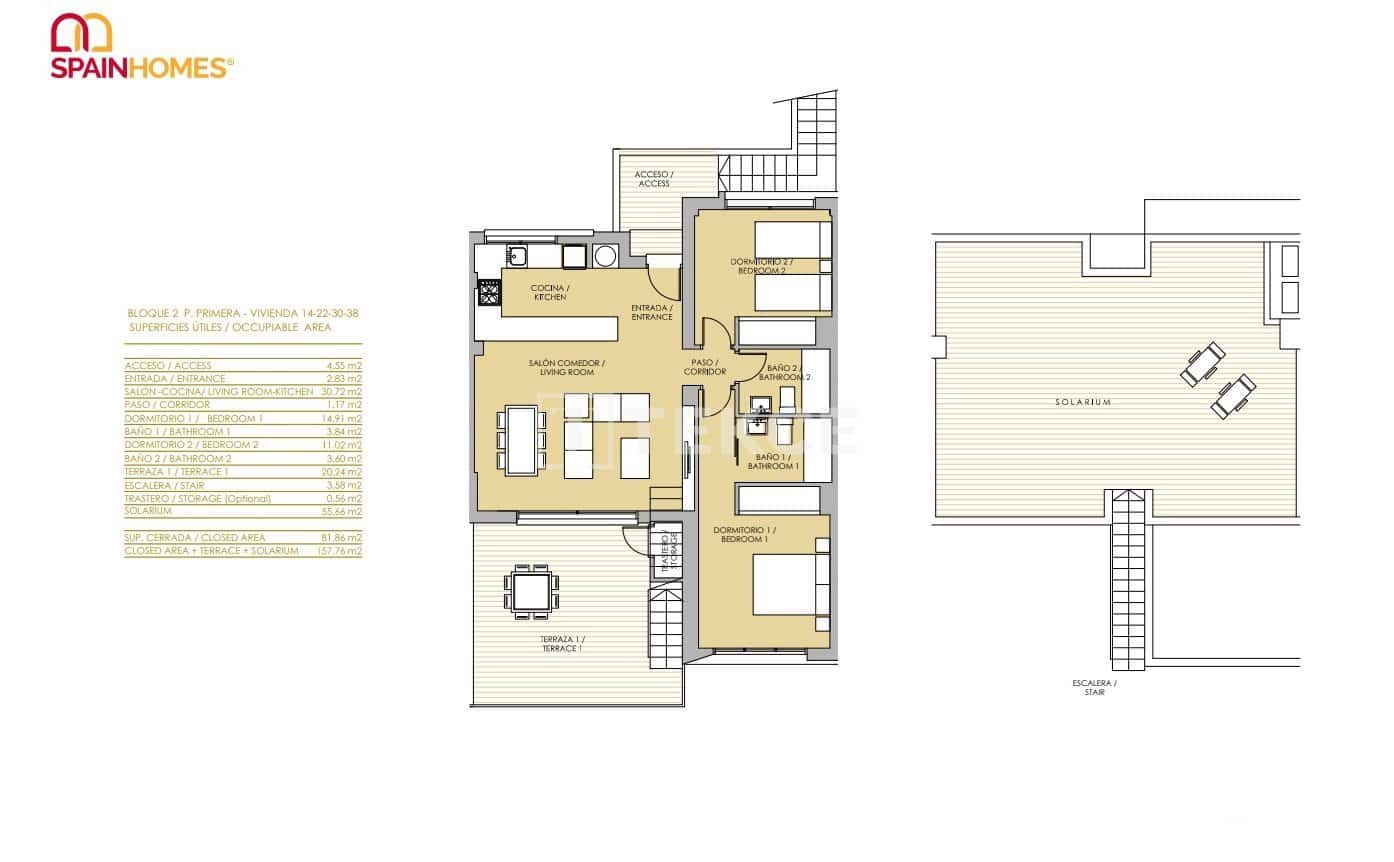 2 soverom Leilighet til salgs i Vistabella med svømmebasseng - € 270 000 (Ref: 8994413)
