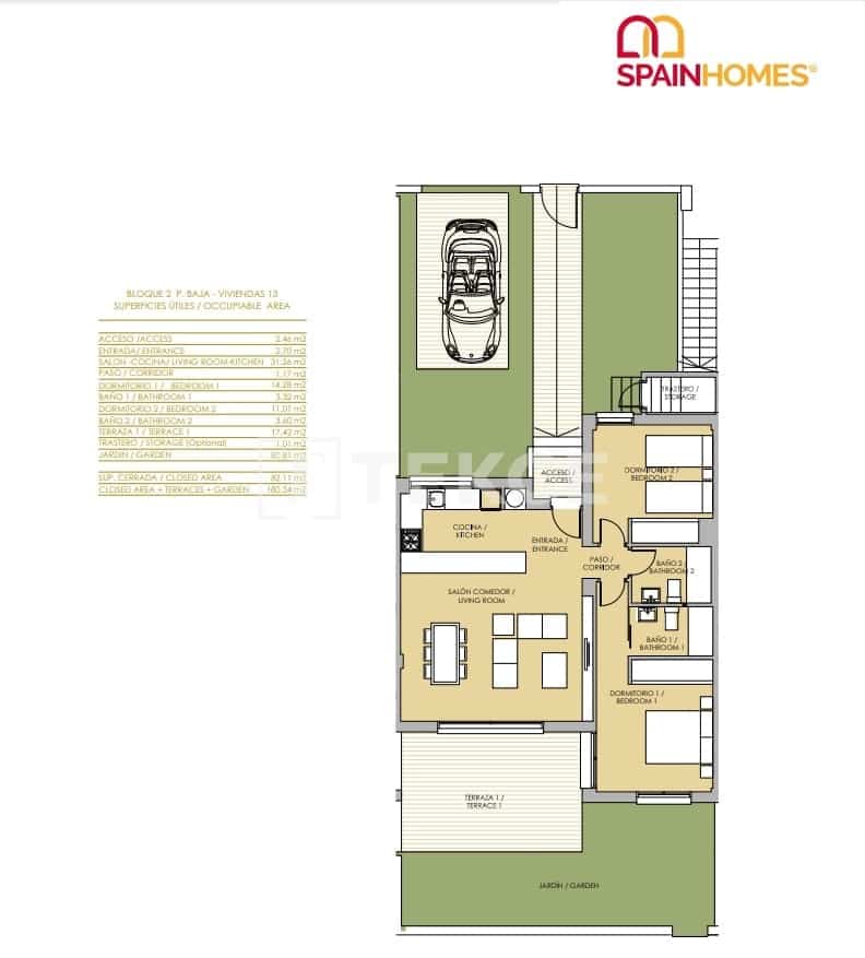 2 soverom Leilighet til salgs i Vistabella med svømmebasseng - € 270 000 (Ref: 8994413)