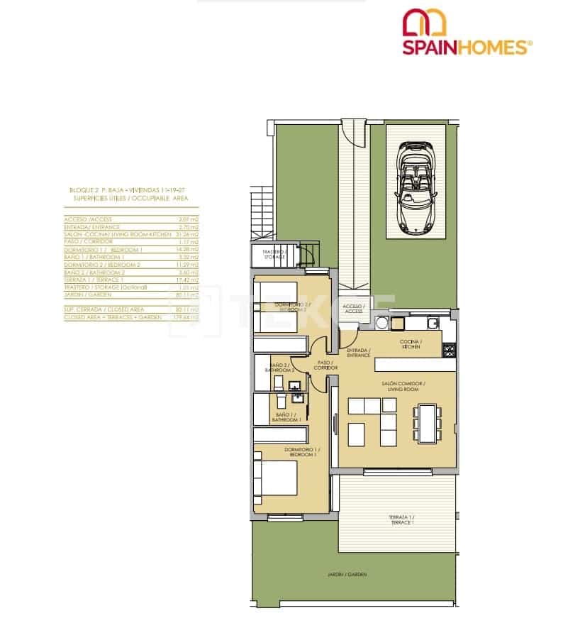 3 sypialnia Mieszkanie na sprzedaż w Vistabella z basenem - 300 000 € (Ref: 8994415)