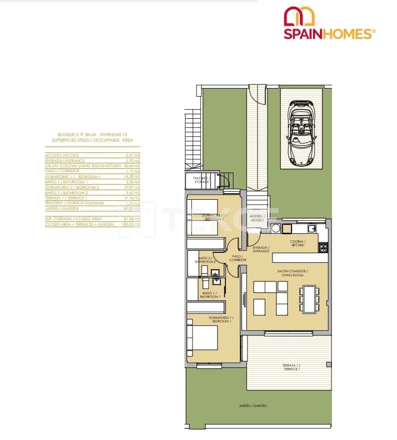 3 sypialnia Mieszkanie na sprzedaż w Vistabella z basenem - 300 000 € (Ref: 8994415)