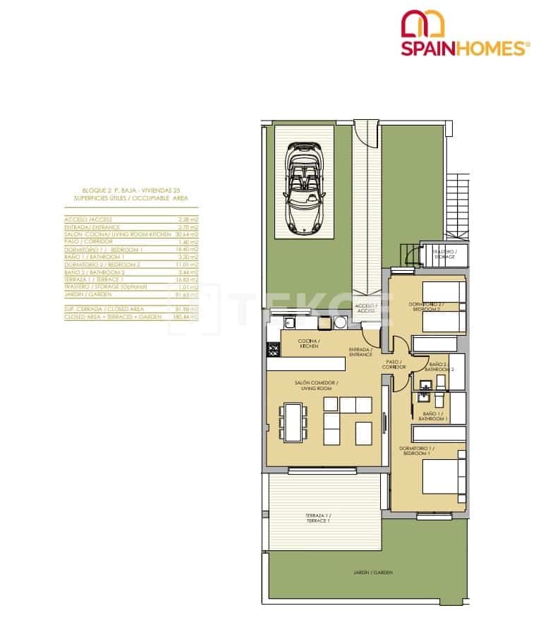 3 sypialnia Mieszkanie na sprzedaż w Vistabella z basenem - 300 000 € (Ref: 8994415)