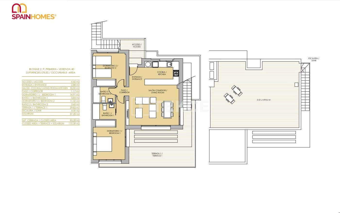 3 sypialnia Mieszkanie na sprzedaż w Vistabella z basenem - 300 000 € (Ref: 8994415)