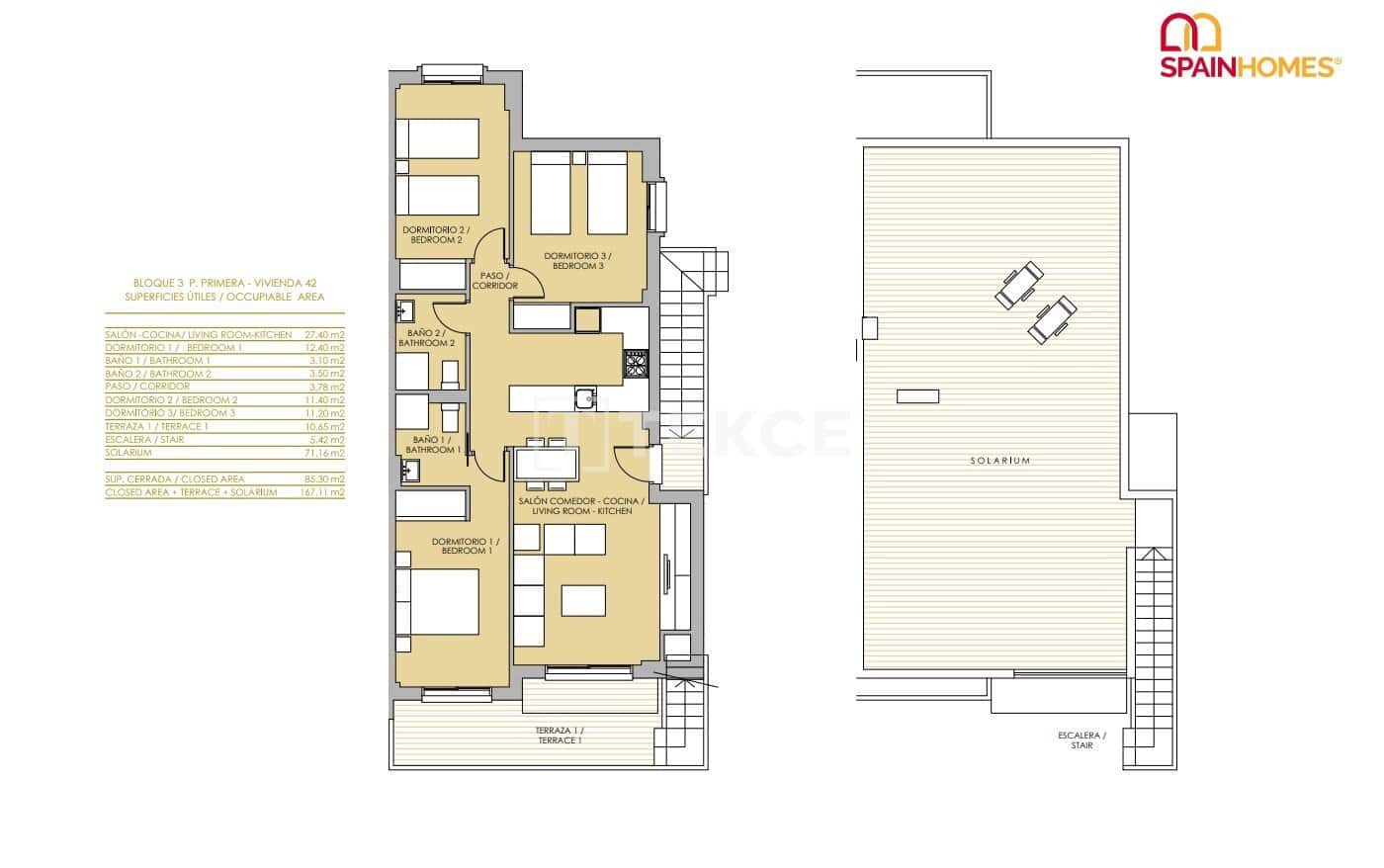 3 sypialnia Mieszkanie na sprzedaż w Vistabella z basenem - 300 000 € (Ref: 8994415)
