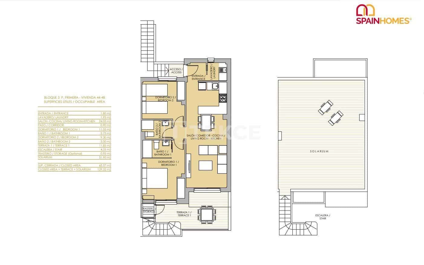 3 sypialnia Mieszkanie na sprzedaż w Vistabella z basenem - 300 000 € (Ref: 8994415)