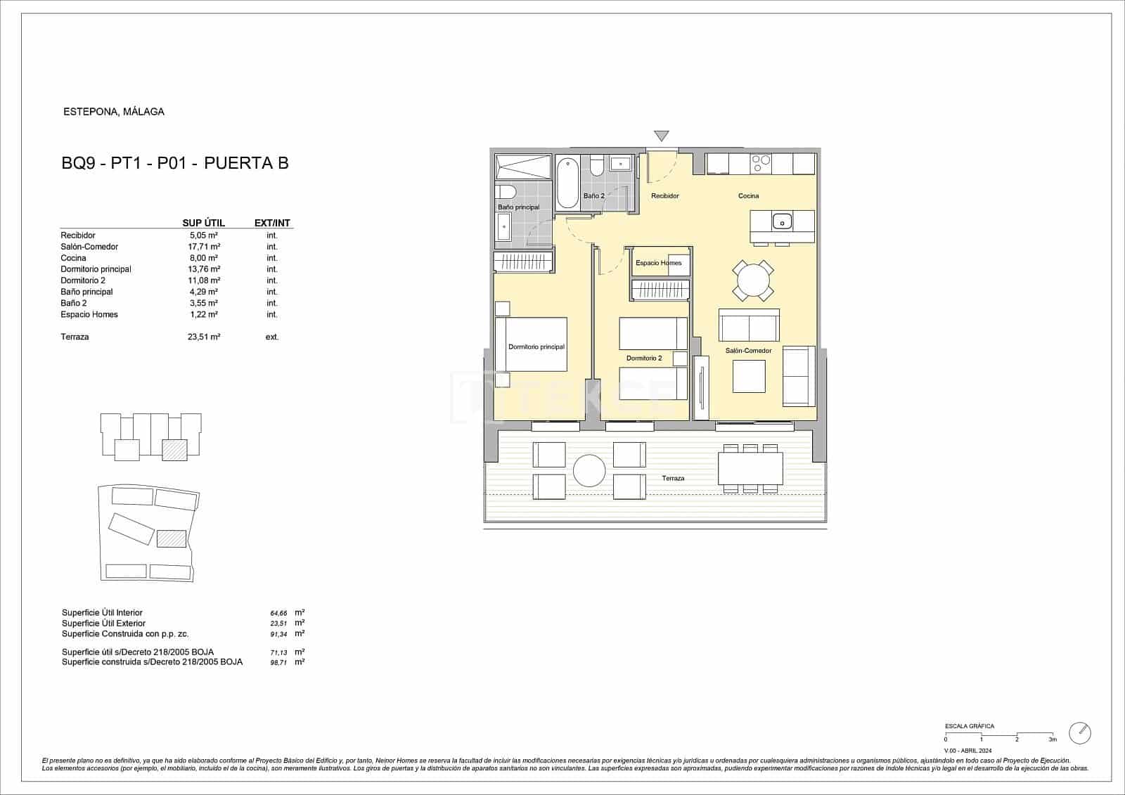 2 slaapkamer Flat te koop in Estepona met zwembad - € 412.000 (Ref: 9000467)