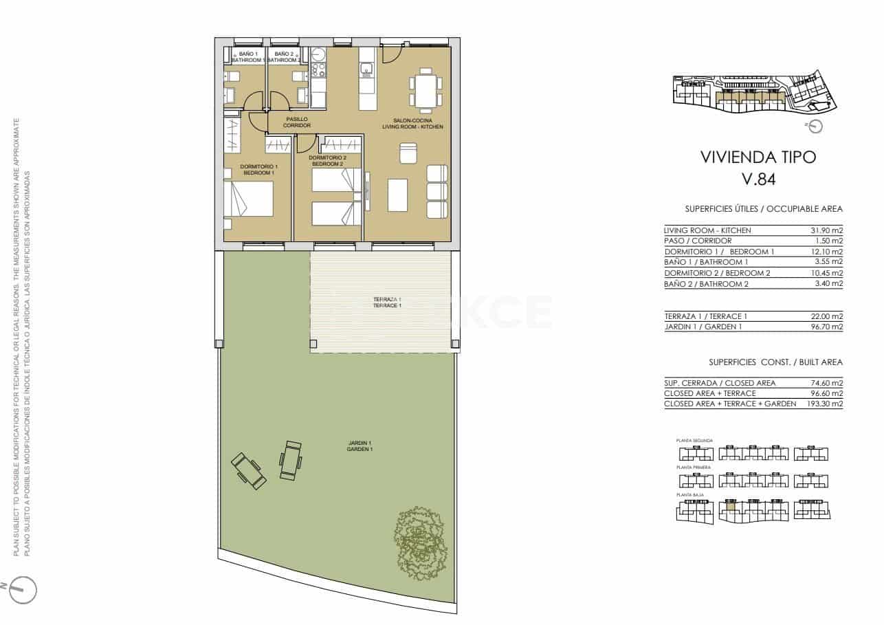 3 slaapkamer Flat te koop in Pinar de Campoverde met zwembad - € 335.000 (Ref: 9002797)