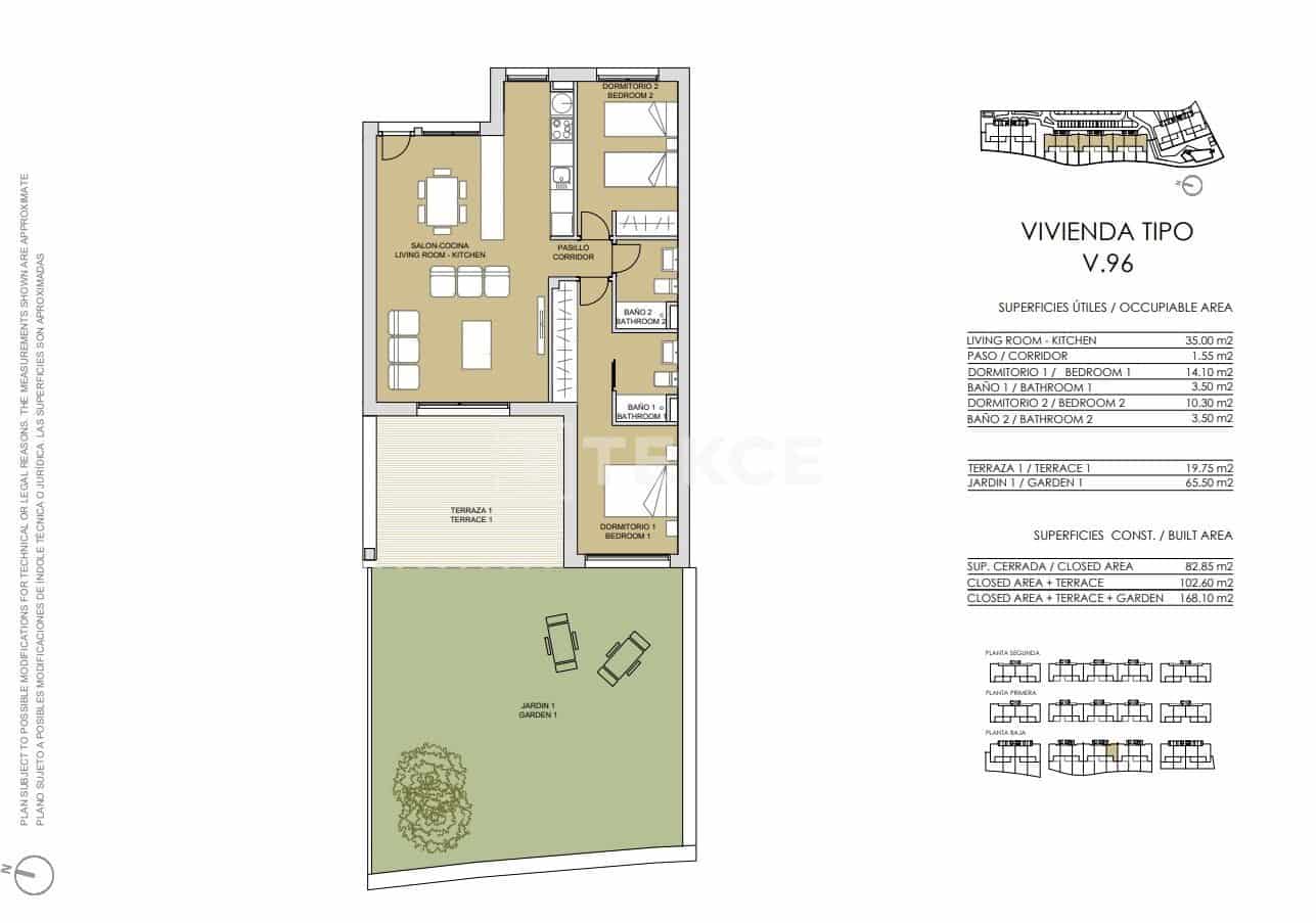 3 slaapkamer Flat te koop in Pinar de Campoverde met zwembad - € 335.000 (Ref: 9002797)