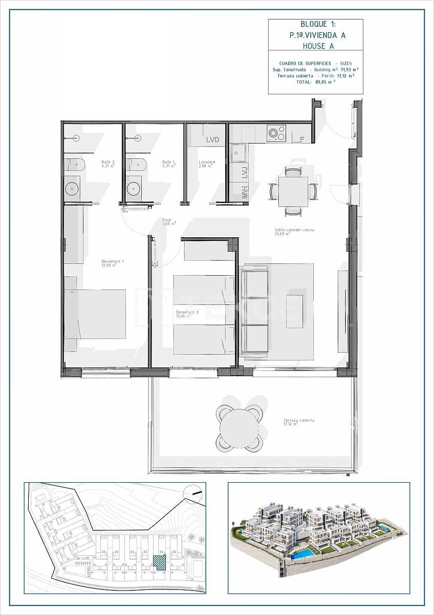 3 quarto Apartamento para venda em Cuevas del Almanzora com piscina - 345 000 € (Ref: 9002802)