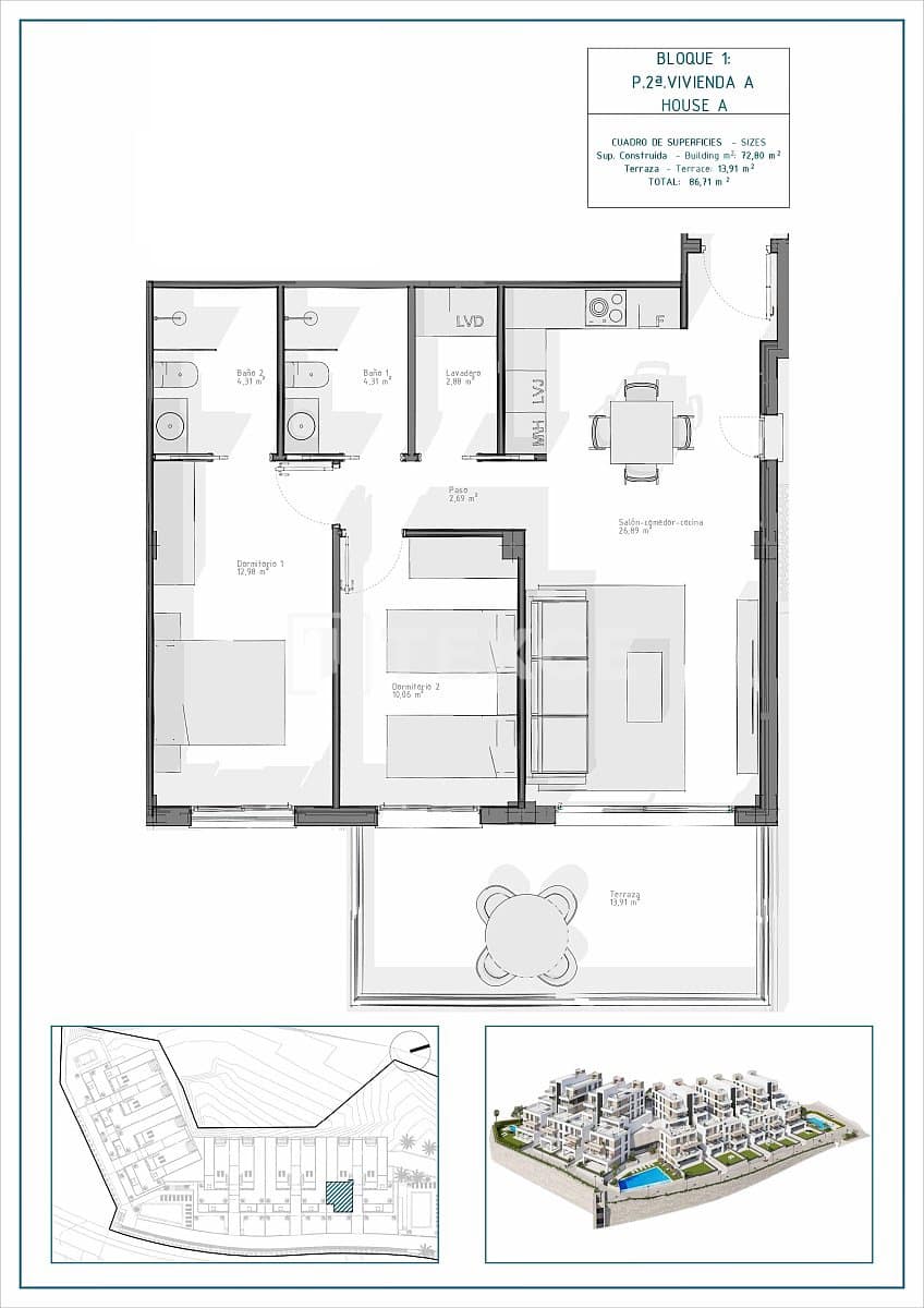 3 quarto Apartamento para venda em Cuevas del Almanzora com piscina - 345 000 € (Ref: 9002802)