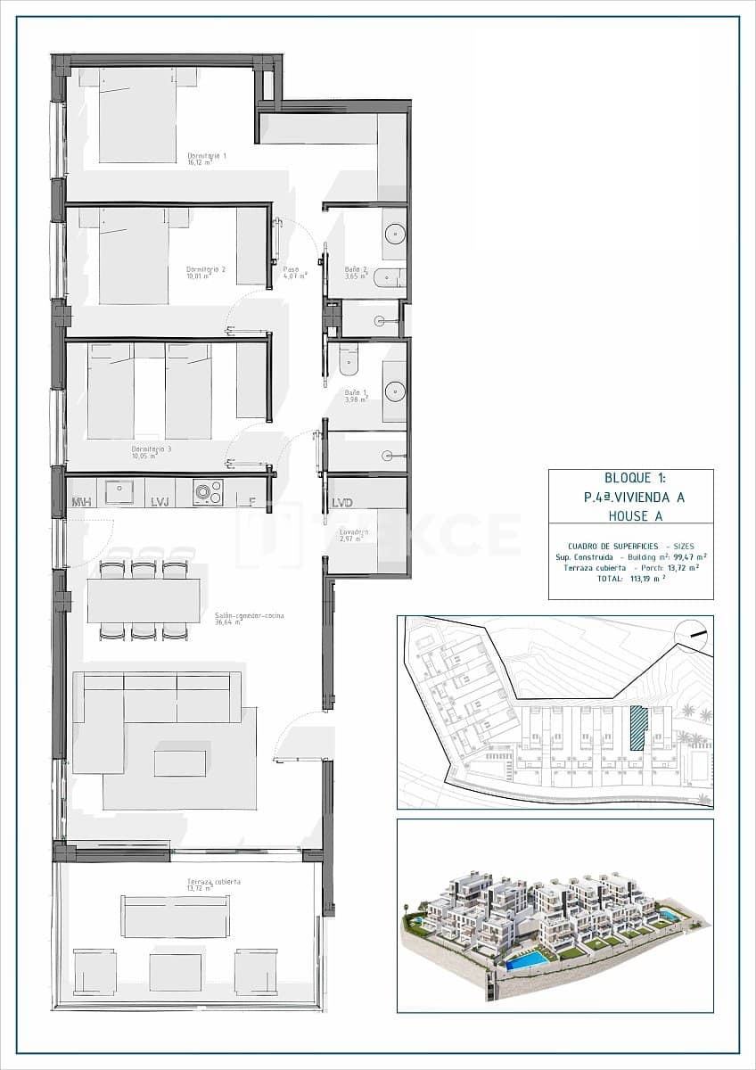 3 quarto Apartamento para venda em Cuevas del Almanzora com piscina - 345 000 € (Ref: 9002802)