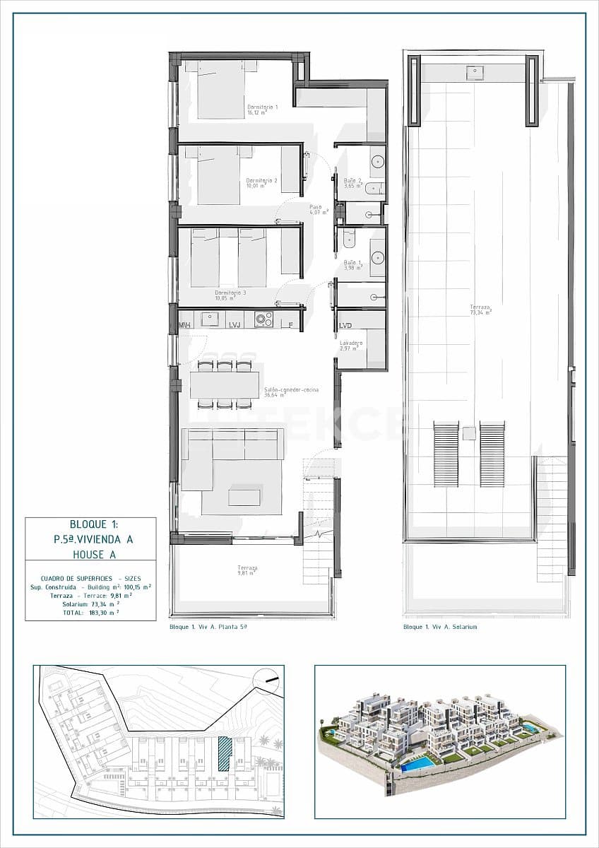 3 quarto Apartamento para venda em Cuevas del Almanzora com piscina - 345 000 € (Ref: 9002802)