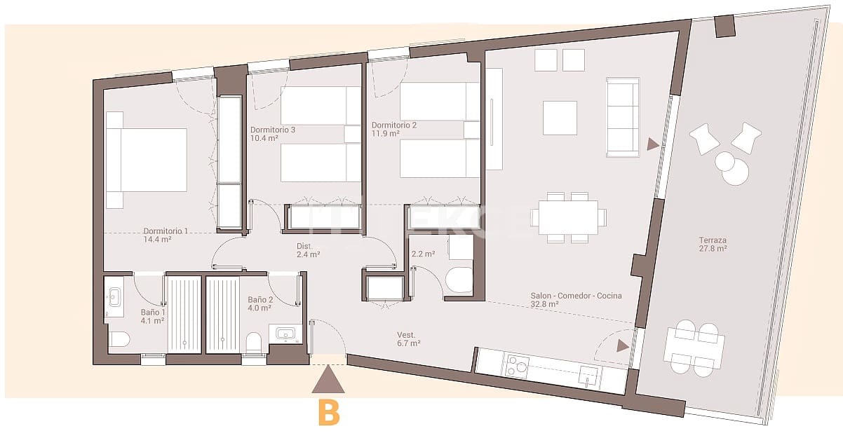 3 sypialnia Mieszkanie na sprzedaż w San Pedro de Alcantara z basenem - 1 055 000 € (Ref: 9006523)