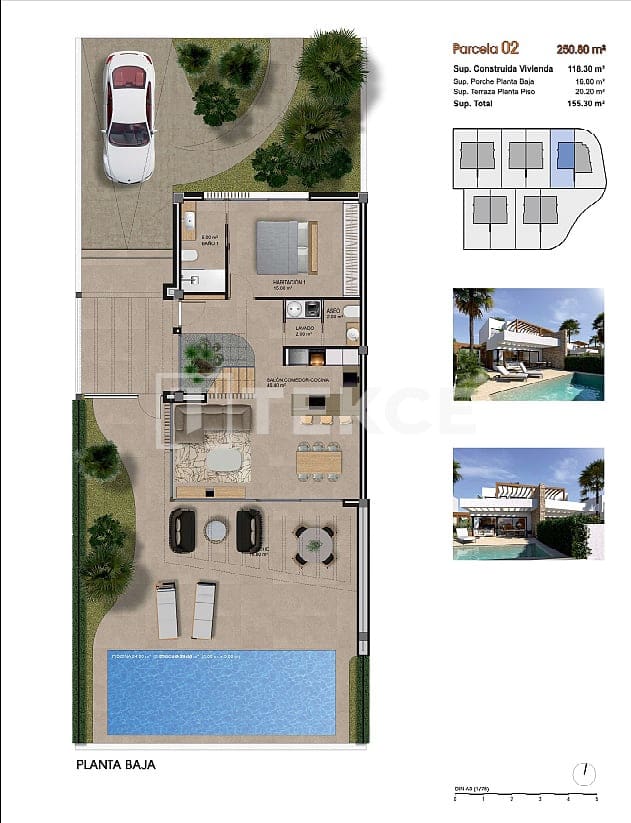 3 makuuhuone Huvila myytävänä paikassa Monforte del Cid mukana uima-altaan - 489 000 € (Ref: 9037917)