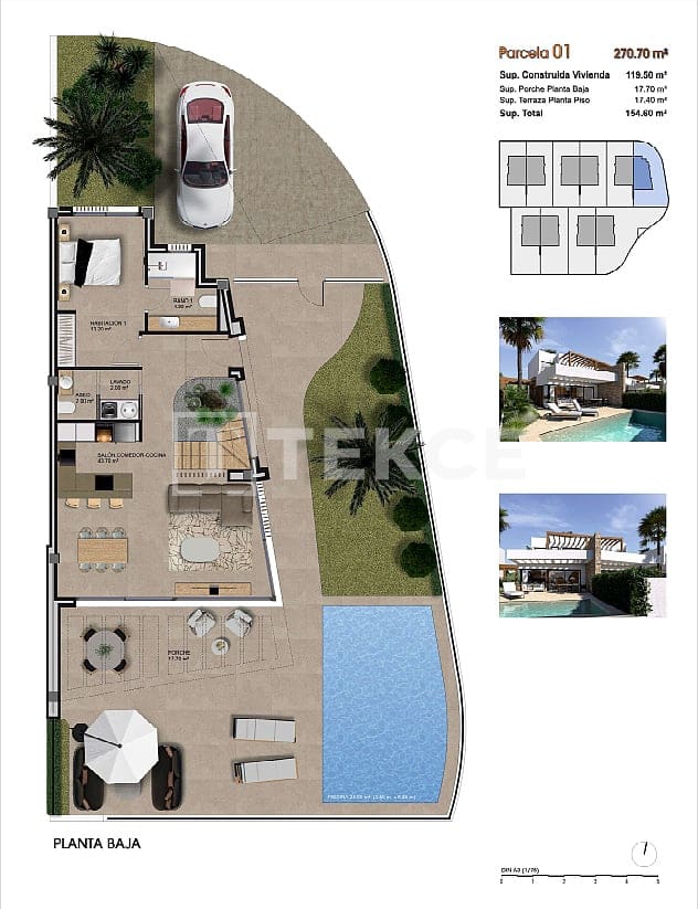 3 makuuhuone Huvila myytävänä paikassa Monforte del Cid mukana uima-altaan - 489 000 € (Ref: 9037917)