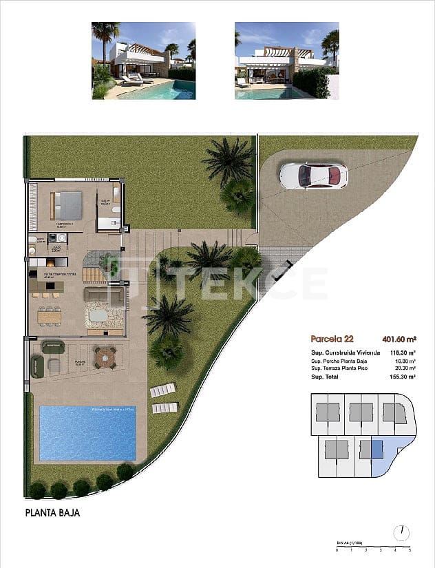 3 makuuhuone Huvila myytävänä paikassa Monforte del Cid mukana uima-altaan - 489 000 € (Ref: 9037917)