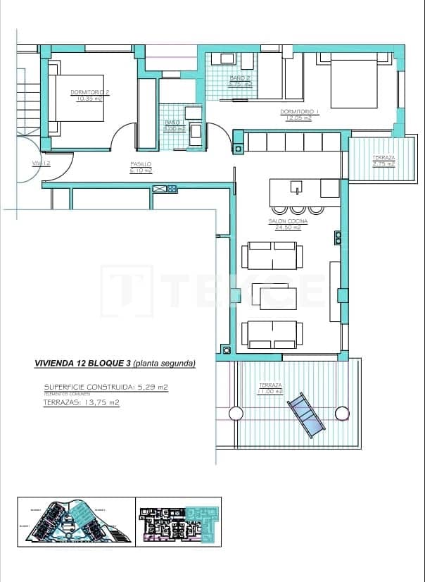 2 bedroom Flat for sale in Torre-Pacheco with pool - € 419,000 (Ref: 9037918)