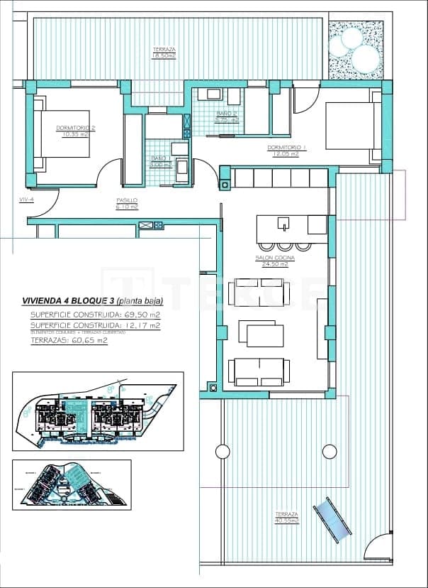 2 bedroom Flat for sale in Torre-Pacheco with pool - € 419,000 (Ref: 9037918)