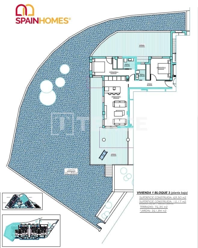 2 bedroom Flat for sale in Torre-Pacheco with pool - € 419,000 (Ref: 9037918)