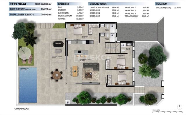 3 soveværelse Villa til salg i Centro, Los Alcázares med swimmingpool - € 685.000 (Ref: 9037919)