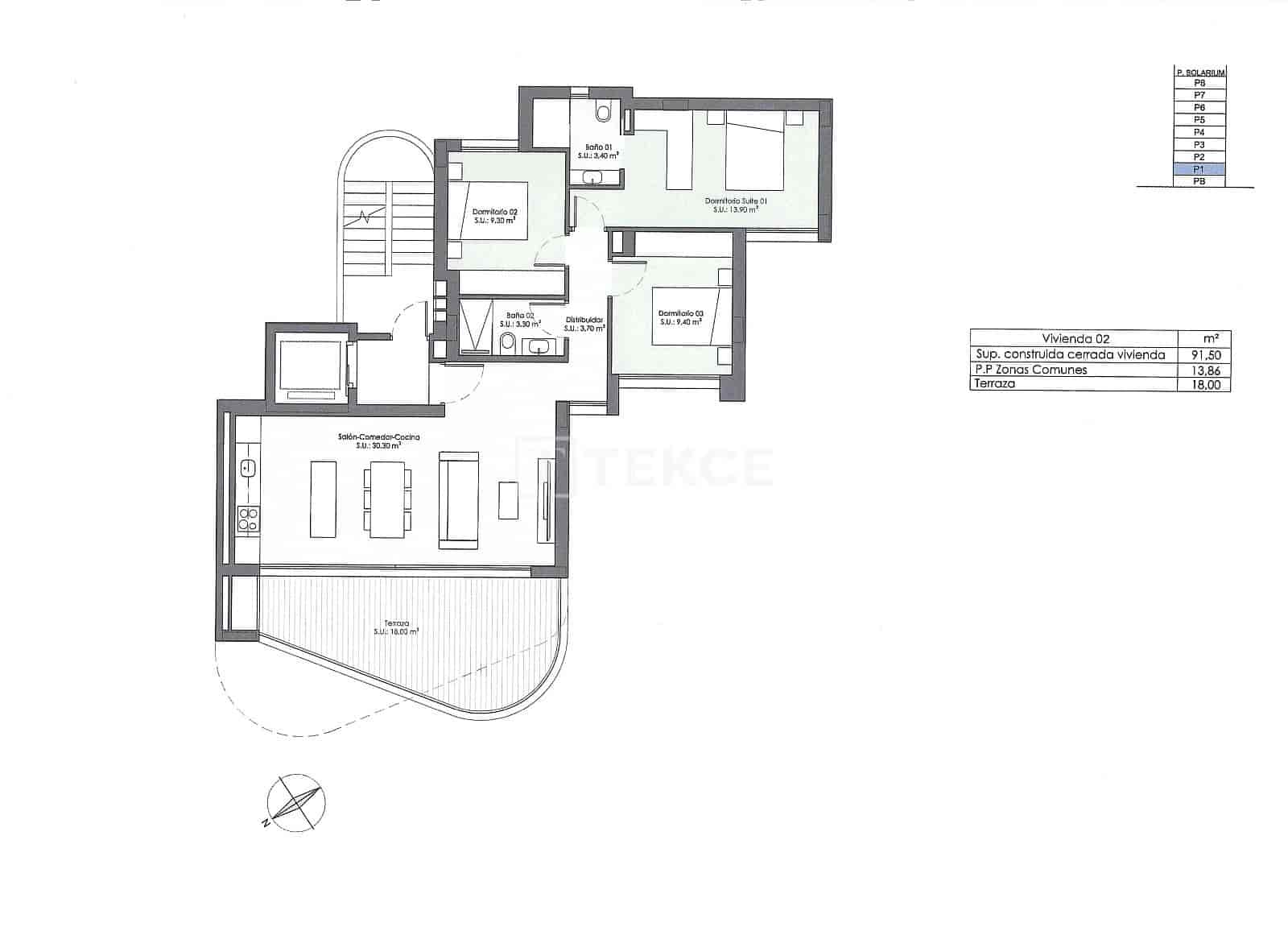 3 chambre Appartement à vendre à Guardamar del Segura avec piscine - 345 000 € (Ref: 9050563)