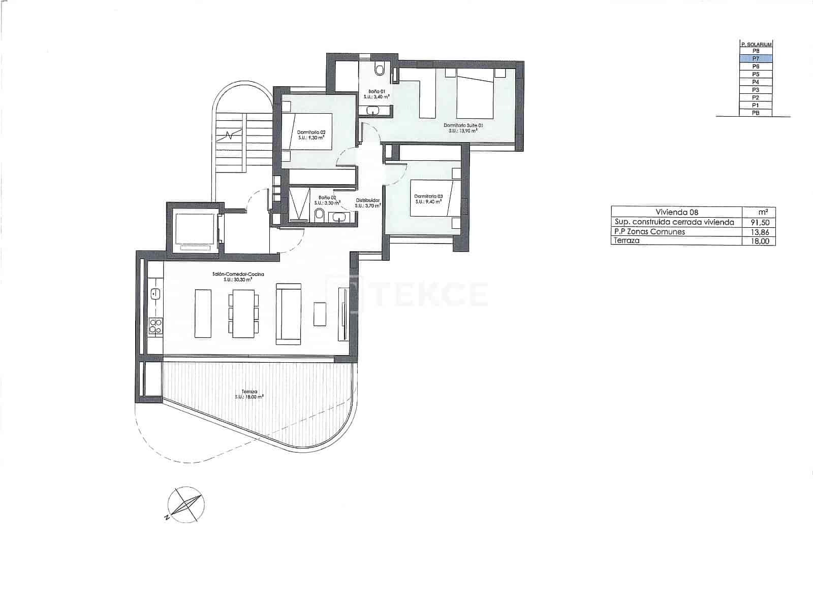 3 sypialnia Mieszkanie na sprzedaż w Guardamar del Segura z basenem - 386 000 € (Ref: 9050564)