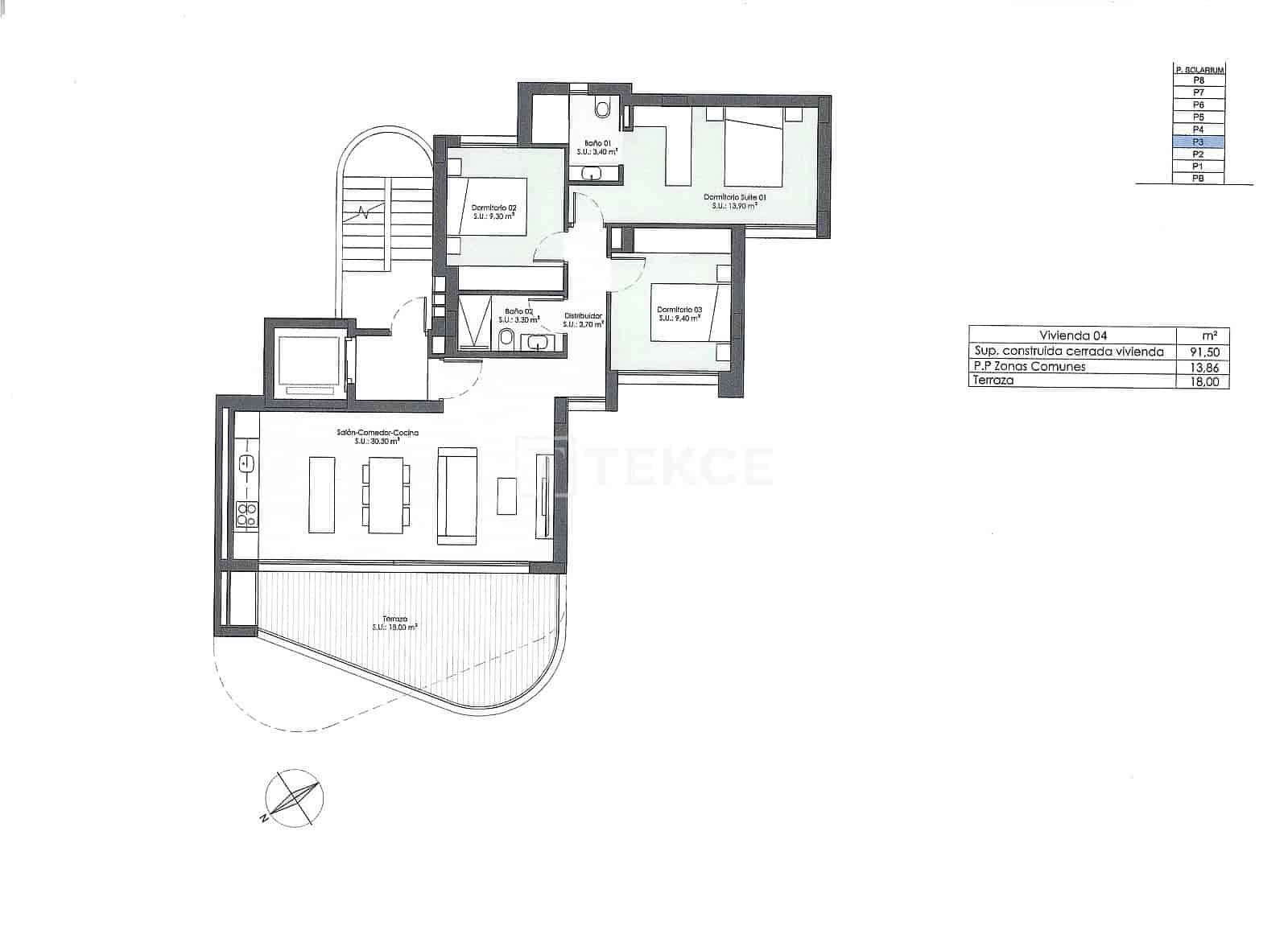 3 chambre Appartement à vendre à Guardamar del Segura avec piscine - 640 000 € (Ref: 9050565)