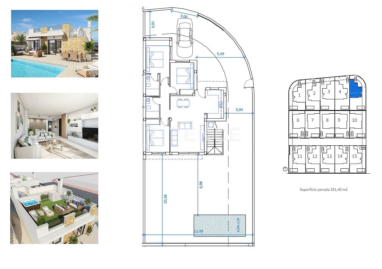 3 Zimmer Villa zu verkaufen in San Fulgencio mit Pool - 392.000 € (Ref: 9068414)