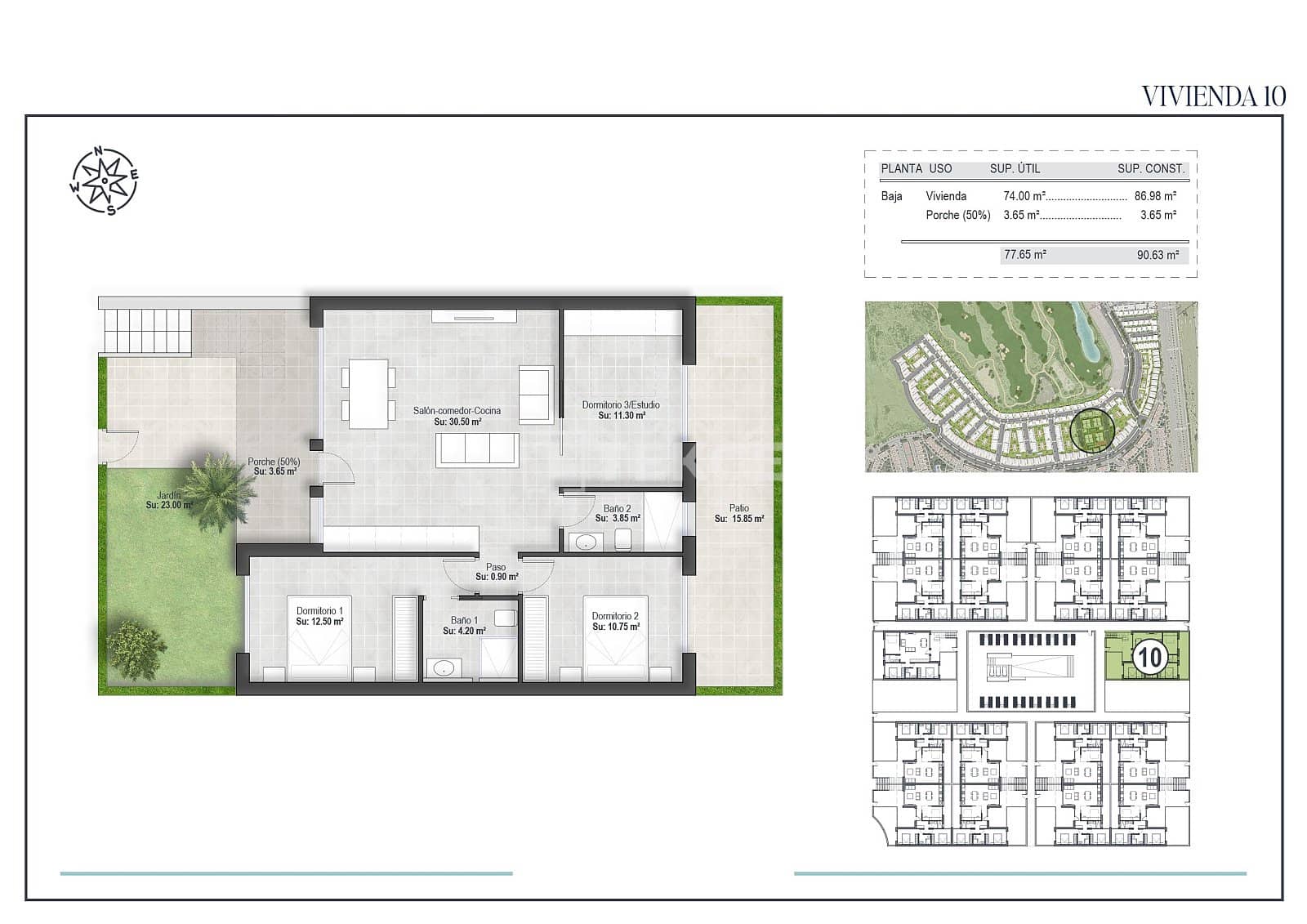 2 bedroom Flat for sale in Condado de Alhama with pool - € 252,000 (Ref: 9074697)