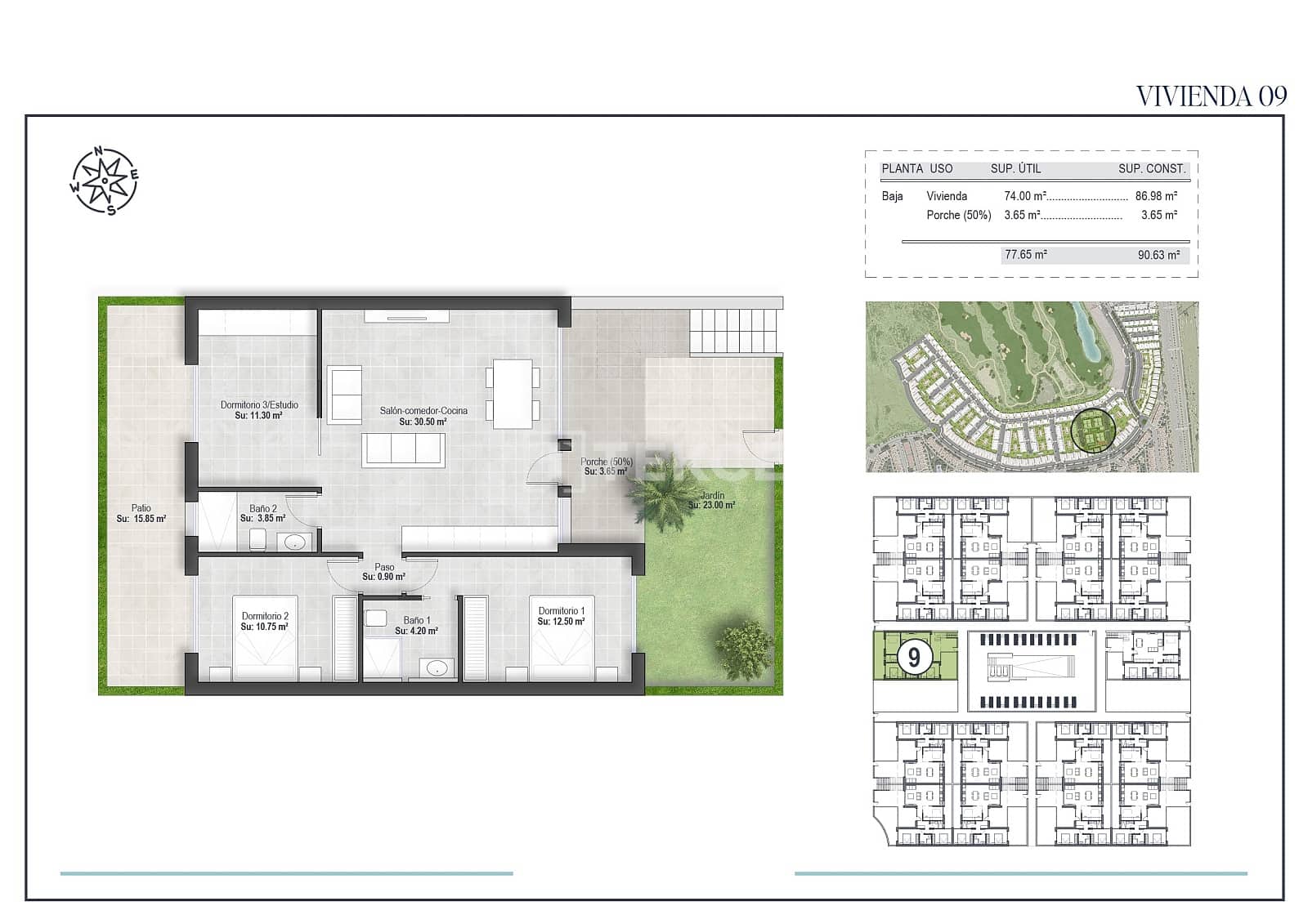 2 bedroom Flat for sale in Condado de Alhama with pool - € 252,000 (Ref: 9074697)