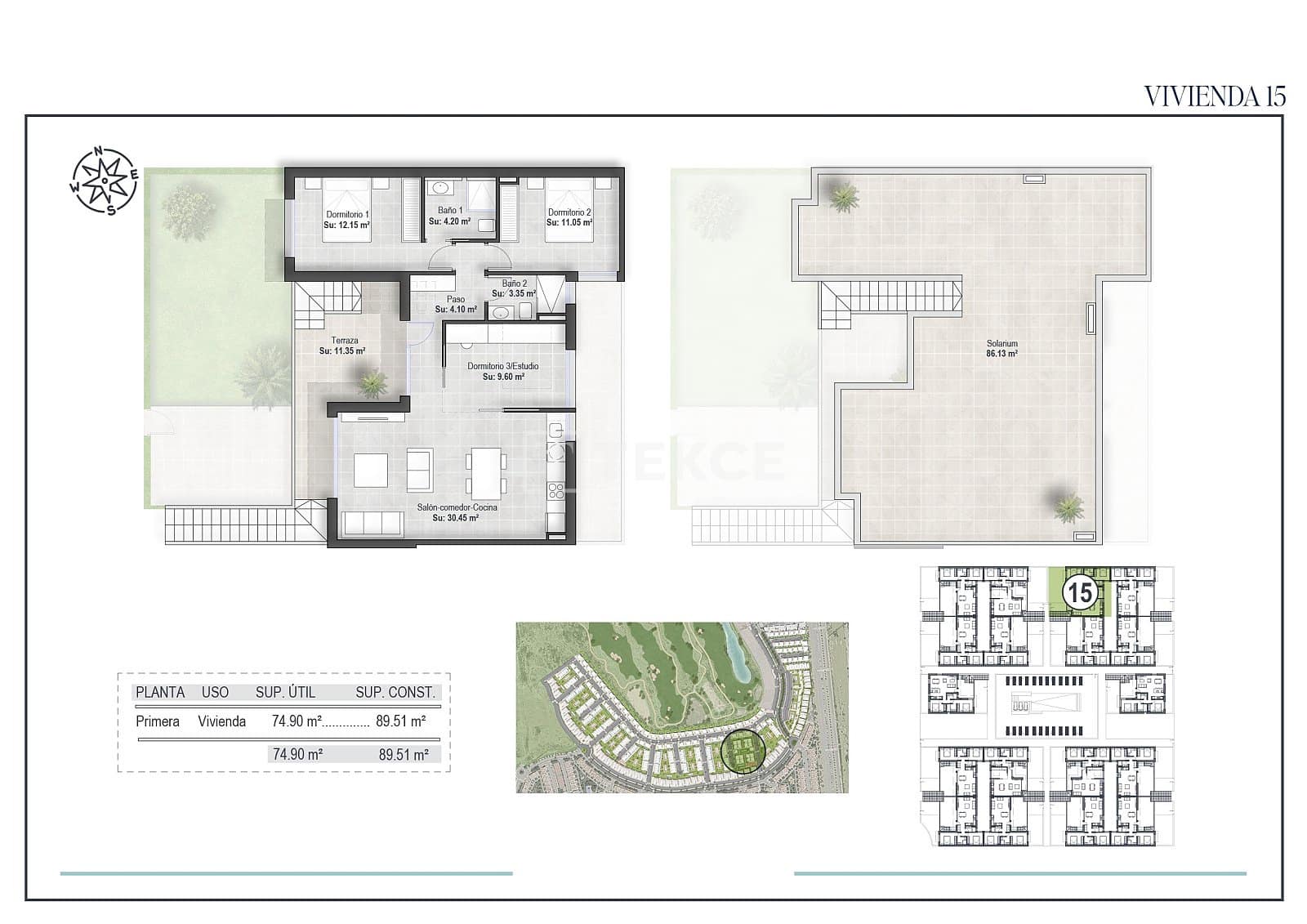 2 bedroom Flat for sale in Condado de Alhama with pool - € 252,000 (Ref: 9074697)