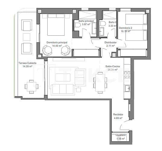 3 sypialnia Mieszkanie na sprzedaż w Torremolinos z basenem - 500 000 € (Ref: 9077665)