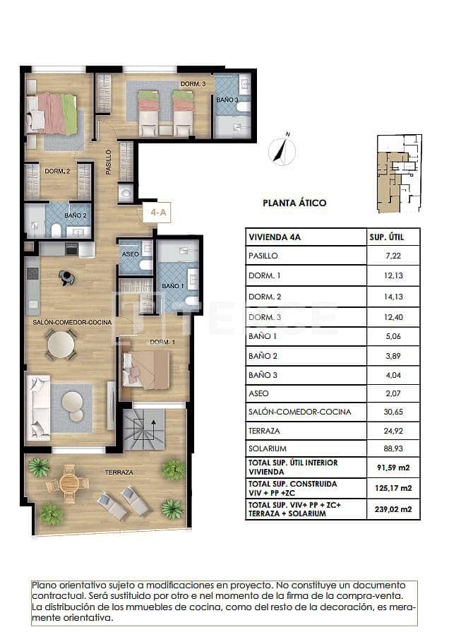 3 sovrum Lägenhet till salu i Torrevieja med pool - 599 000 € (Ref: 9084815)