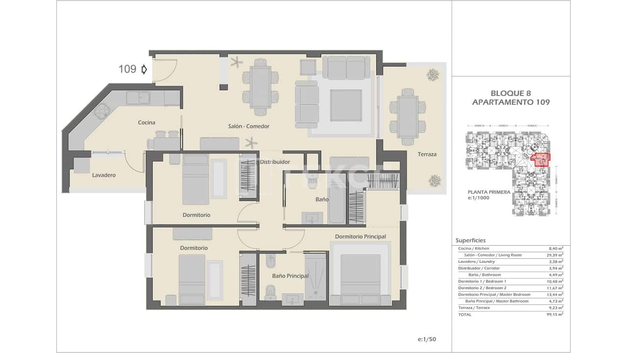 3 soverom Leilighet til salgs i Nueva Andalucia med svømmebasseng - € 485 000 (Ref: 9097790)