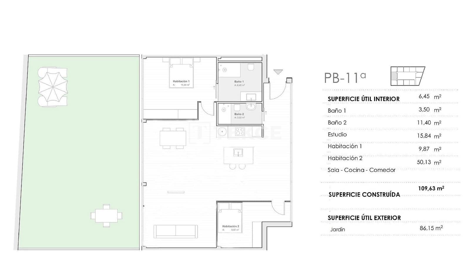2 soveværelse Lejlighed til salg i Barcelona by med swimmingpool - € 969.000 (Ref: 9097791)
